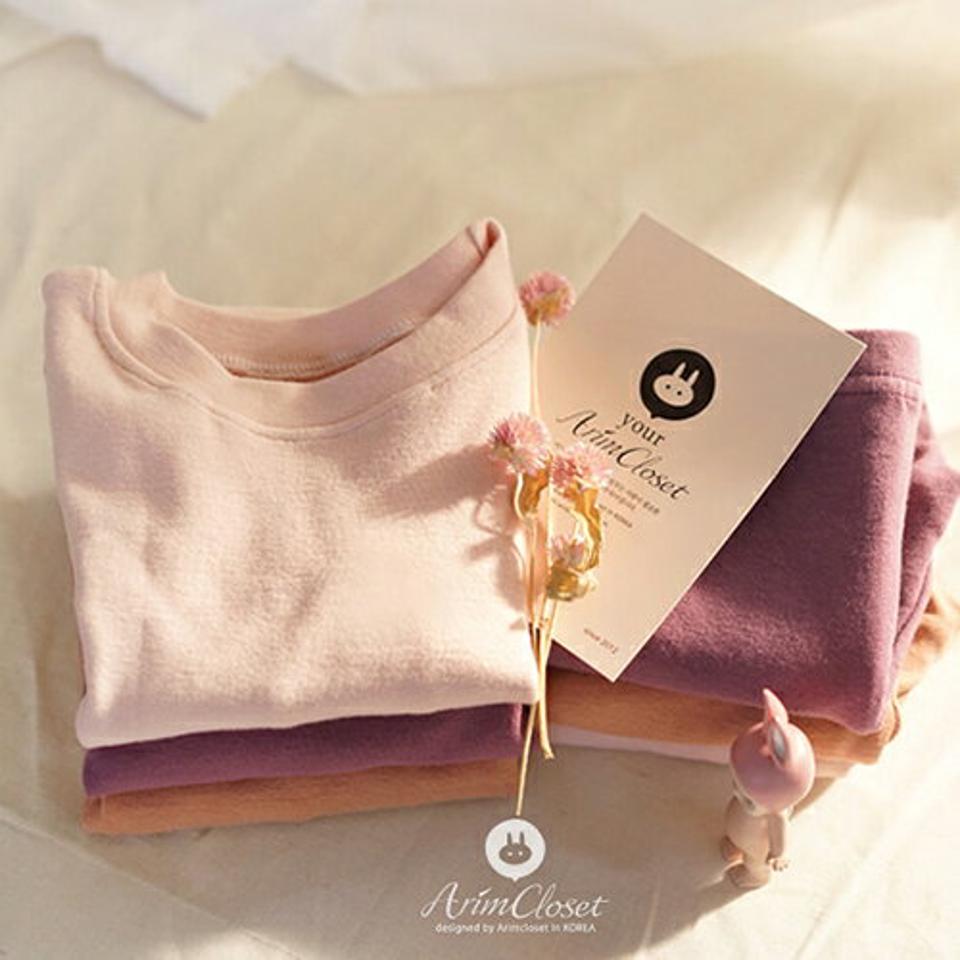 コットンルームウェア上下SET p010849 【0~2才】【uw】【韓国 ファッション パジャマ セットアップ Tシャツ ボタン パンツ 長袖 ロング インナー 下着 肌着 新生児子供 子供用 ベビー 赤ちゃん ベビー用 赤ちゃん用 出産祝い 秋 冬】【KIDS】