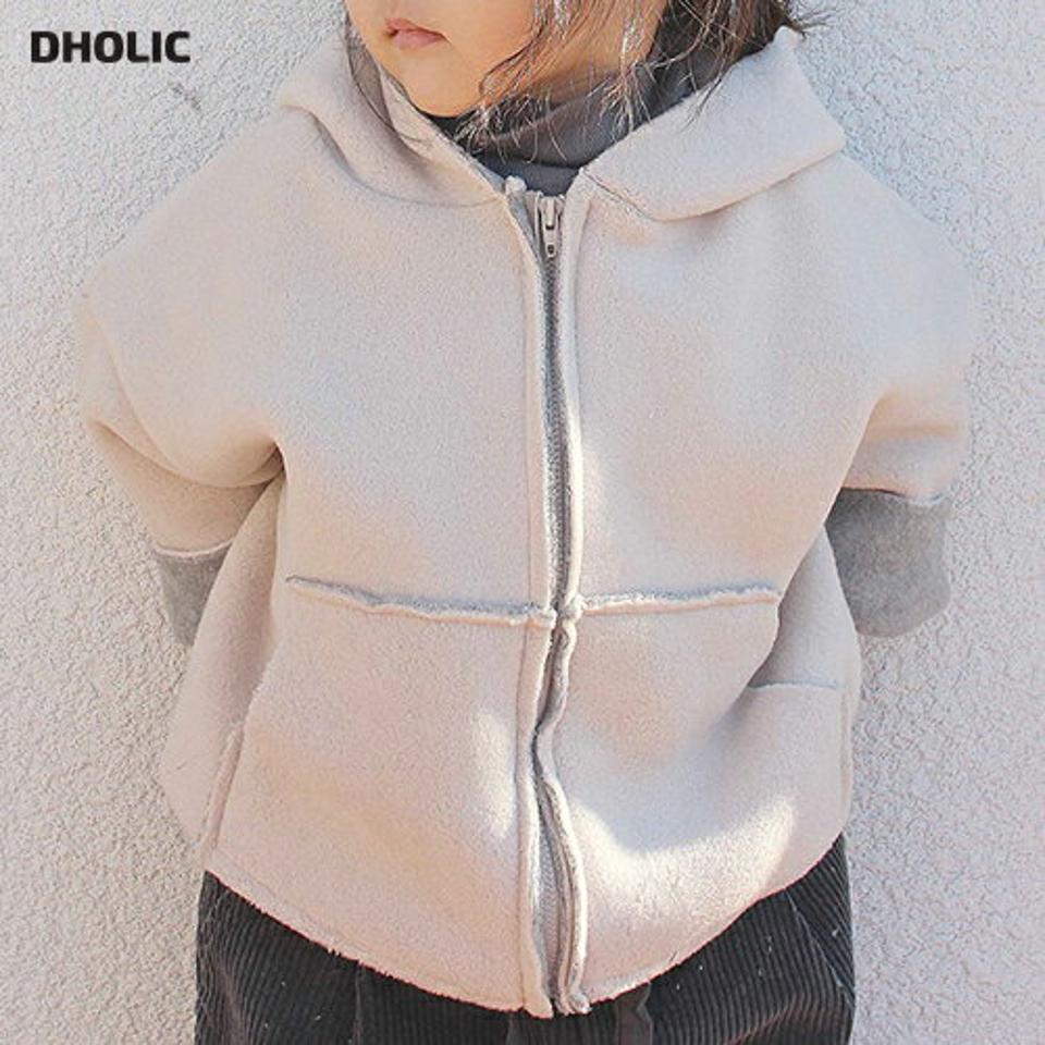 【只今30%OFF】カットオフソフトジャンパー・u09795 キッズ【3~8才】【jk】【ジャンパー アウター フリース カットオフ 単色 無地 シンプル カジュアル ラフ 女の子 男の子 冬 韓国 韓国子供服 子供 こども 子供服 こども服】【KIDS】【WS】
