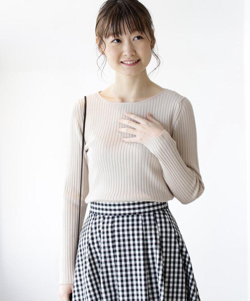 B:MING by BEAMS / リブ ボートネック プルオーバー 21SS