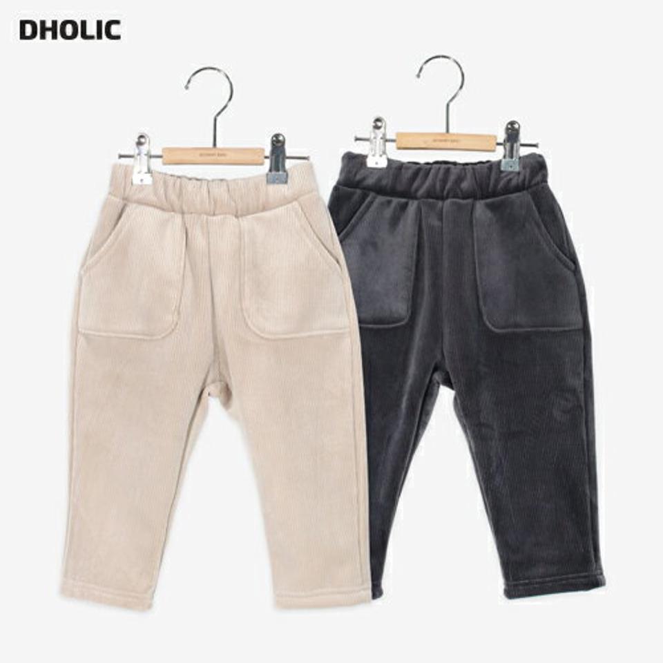 ファー裏地ポケットリブパンツ・p010875 キッズ【3~8才】【pt】【パンツ ズボン ロングパンツ 長ズボン リブ リブパンツ 単色 無地 シンプル カジュアル 冬 女の子 男の子 韓国 韓国子供服 子供 こども 子供服 こども服】【KIDS】【WS】