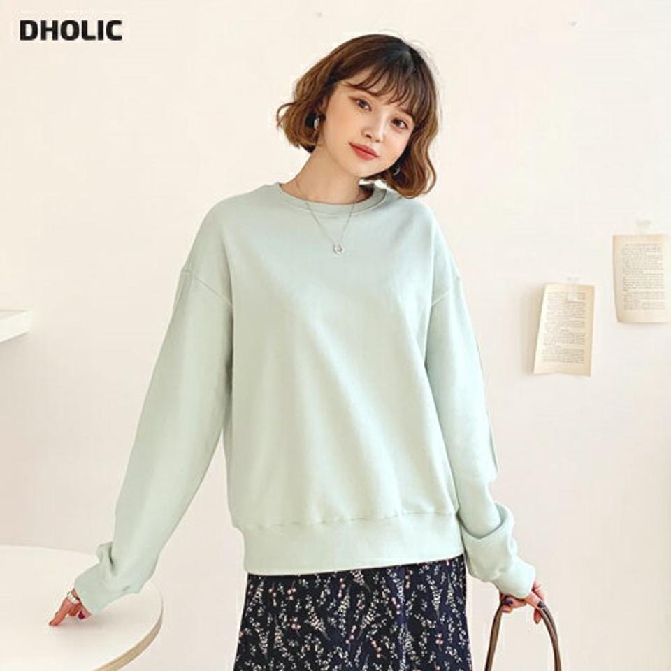 ラインディテールスウェット・全5色・t64805 レディース 【tops】【韓国 ファッション トップス スウェット Tシャツ カットソー 長袖 ラウンドネック 無地 ルーズ シンプル ゆったり デイリー ベーシック カジュアル カジュアル 秋 冬】