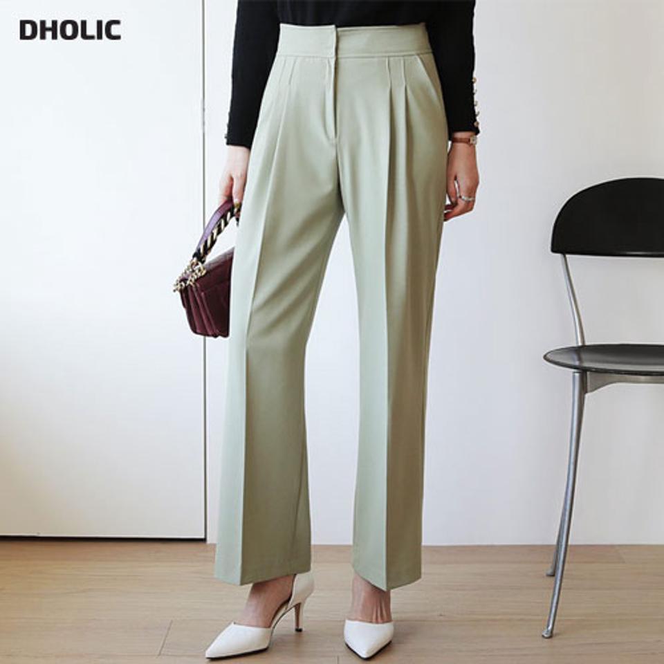 タックワイドスラックス・全3色・t66389 レディース 【pt】【スラックス パンツ ズボン ロングパンツ ワイドスラックス ワイド タック 単色 無地 シンプル 大人 オフィスカジュアル 秋 冬 韓国 ファッション】【ハイホリHIHOLLI】