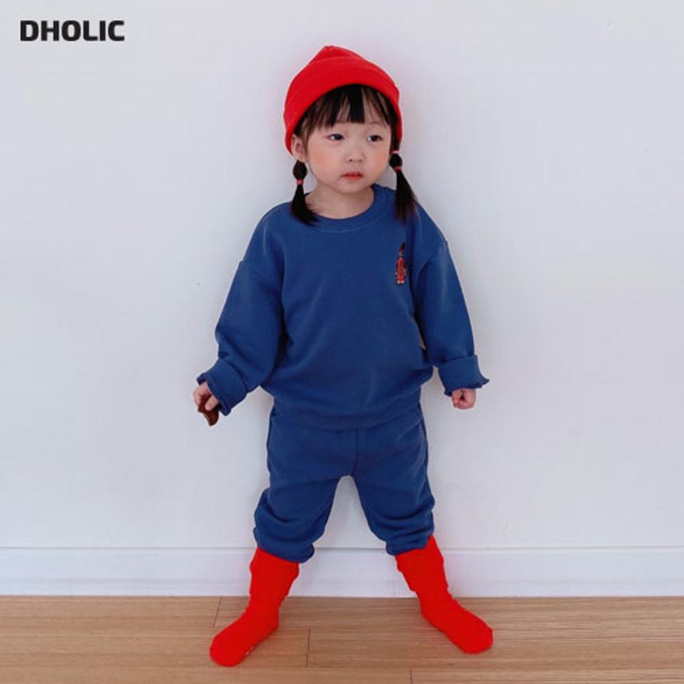 野球ワッペンスウェット上下SET(Junior)・u10916 キッズ【9~17才】【set】【セットアップ setup トップス スウェット トレーナー パンツ ズボン カジュアル ラフ 秋 冬 韓国 韓国子供服 子供 こども 子供服 こども服】【KIDS】