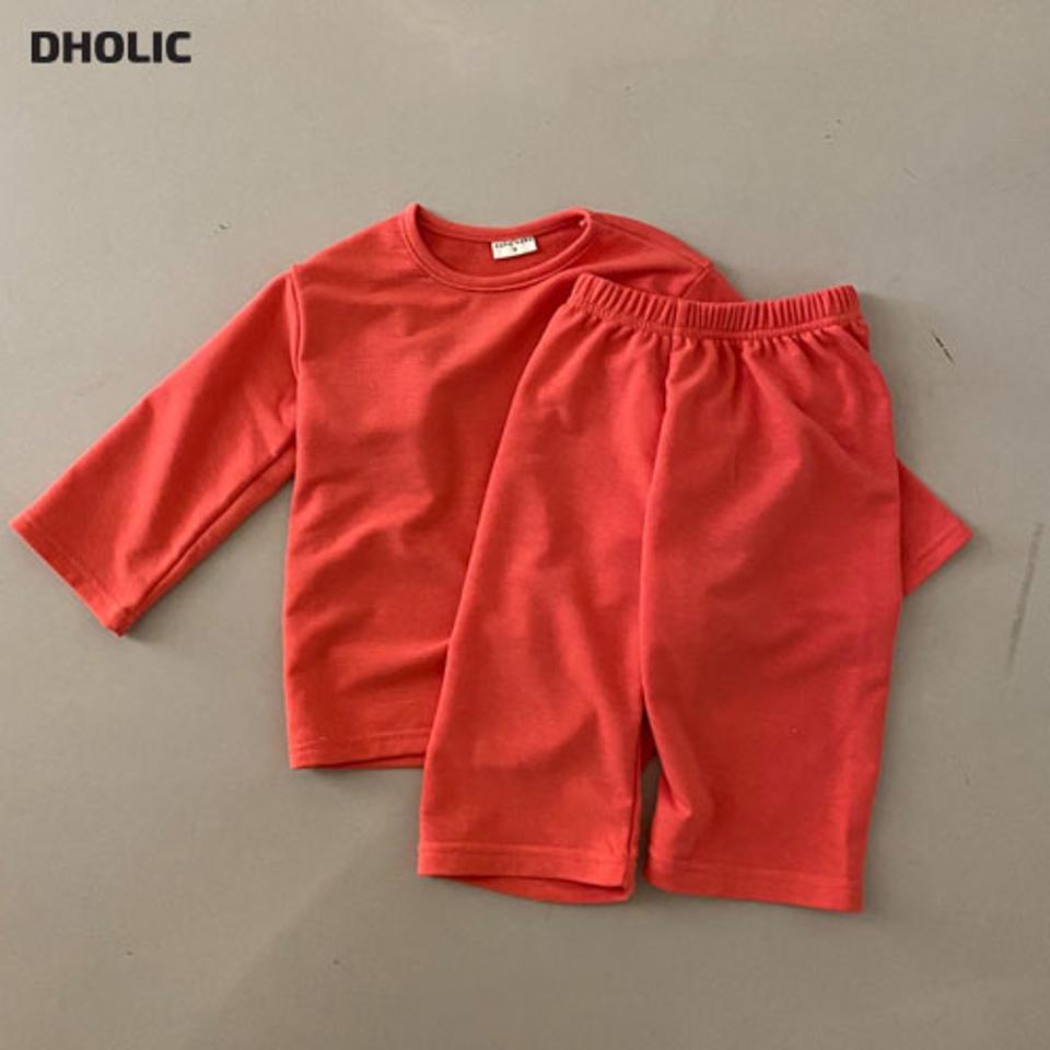 ラウンドネックTシャツルームウェアSET(junior)・u10919 キッズ【9~17才】【uw】【ルームウェア 部屋着 パジャマ トップス 長袖 パンツ ズボン 単色 無地 シンプル カジュアル 女の子 男の子 秋 冬 韓国 韓国子供服 こども 子供服 こども服】【KIDS】