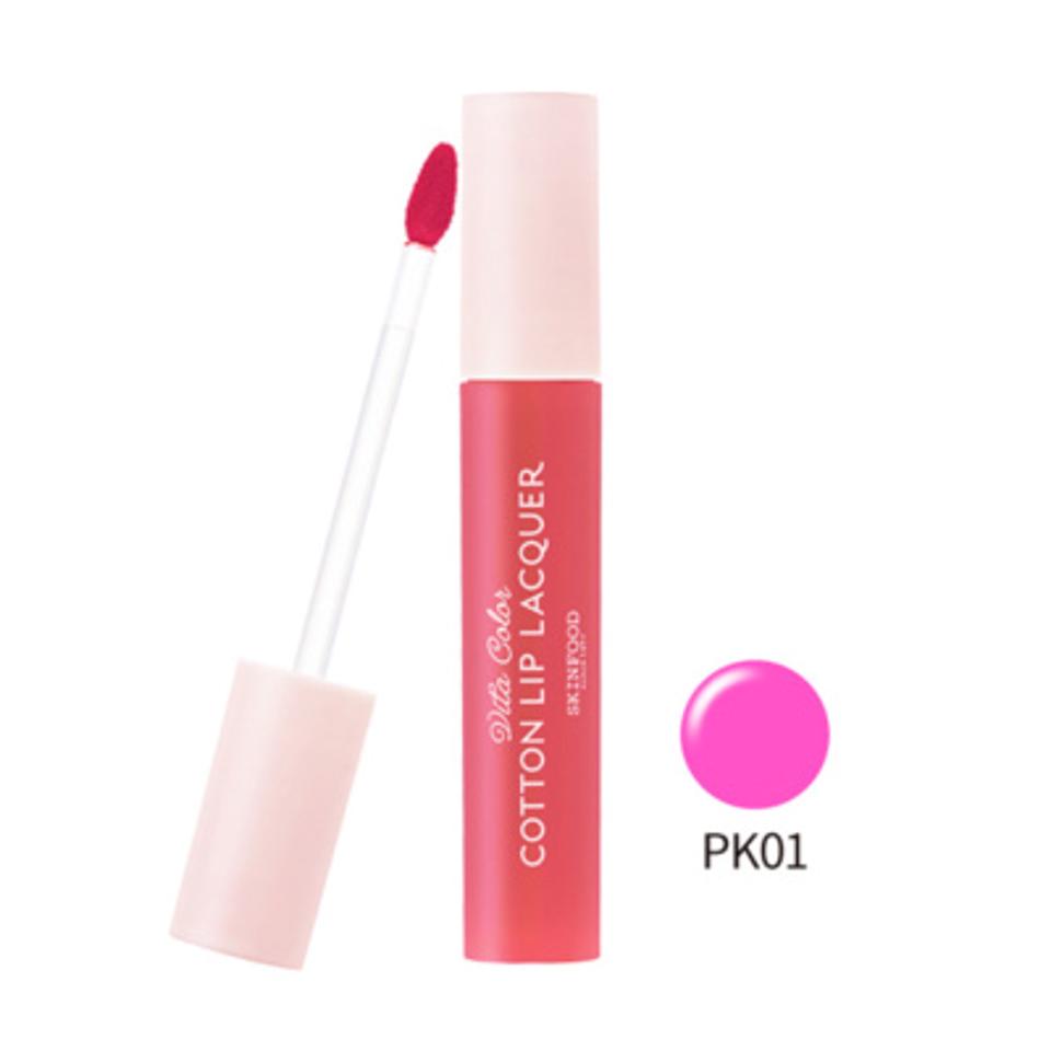 ビタカラー コットン リップラッカー PK01(ピーチ) 4.3g