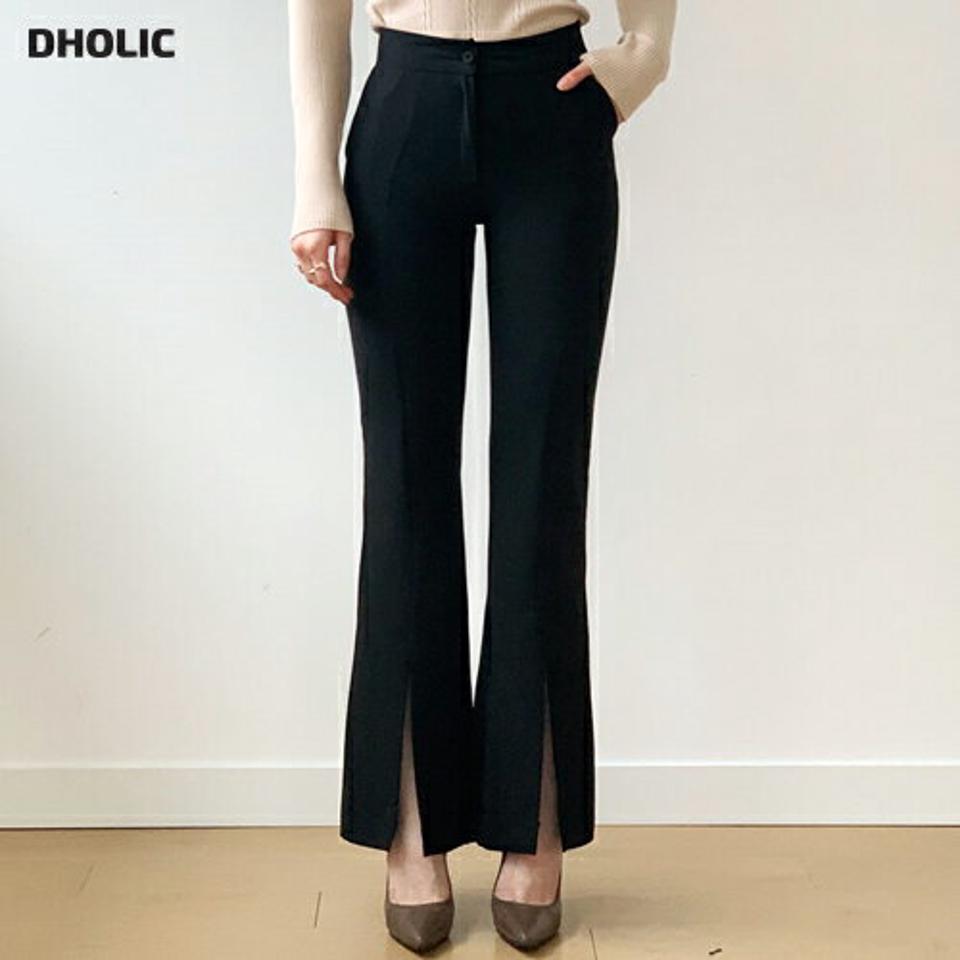 【全品10%OFF】スリットフレアスラックス・全3色・t56696 レディース 【pt】【韓国 ファッション ボトムス パンツ ロング スラックス ブーツカット センター スリット 10分丈 十分丈 ストレート ハイウエスト 無地 カジュアル 秋 冬】