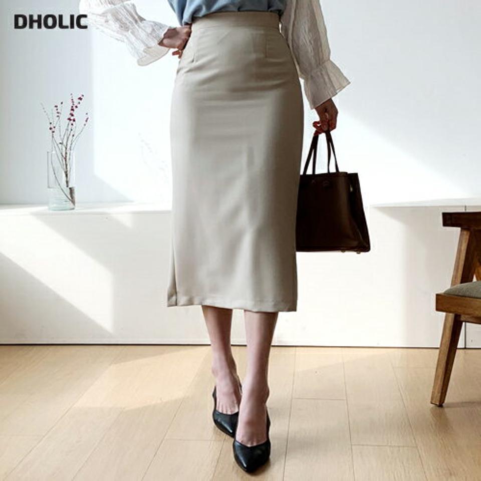 バックスリットスカート・全3色・t56683 レディース 【sk】【韓国 ファッション ボトムス スカート ロング Hライン バックスリット ダーツ 無地 シンプル スリム 体型カーバー 細身 ベーシック デイリー カジュアル 秋 冬】