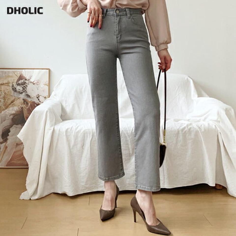 ウォッシングパンツ・全4色・t56686 レディース 【pt】【韓国 ファッション ボトムス パンツ デニムパンツ ロング ウォッシング ファスナー ポケット ベルトループ テーパード 10分丈 十分丈 無地 カジュアル カジュアル 秋 冬】