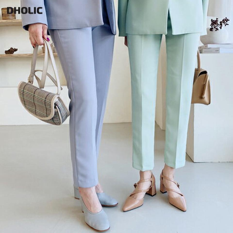 ≪人気商品再入荷≫スリムスラックス・全5色・t62755 レディース 【pt】韓国ファッション ボトムス パンツ ロング パステル ファスナー カラーアイテム ポケット ベルトループ 10分丈 十分丈 無地 ハイウエスト カラーパンツ カジュア 秋 冬