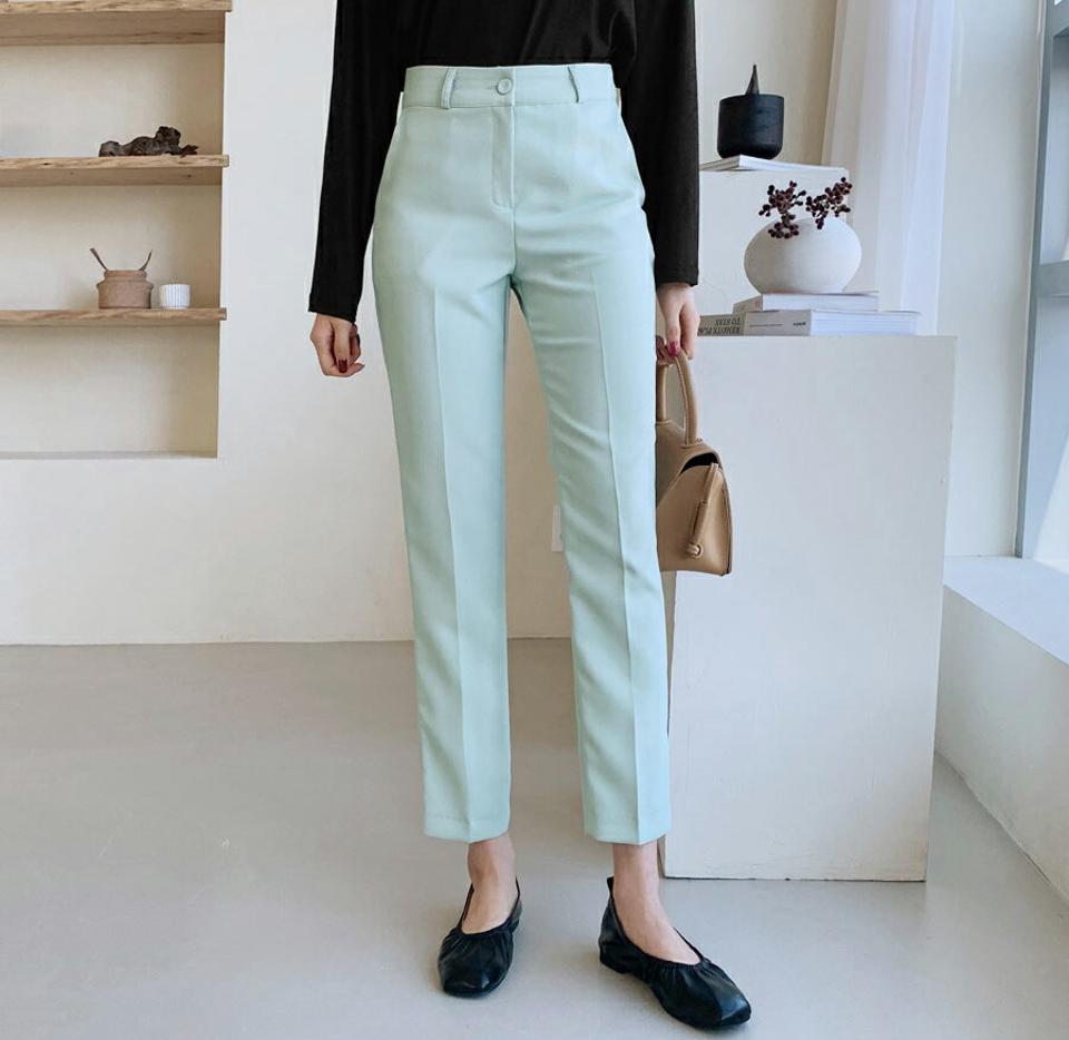 ≪人気商品再入荷≫スリムスラックス・全5色・t62755 レディース 【pt】韓国ファッション ボトムス パンツ ロング パステル ファスナー カラーアイテム ポケット ベルトループ 10分丈 十分丈 無地 ハイウエスト カラーパンツ カジュア 秋 冬