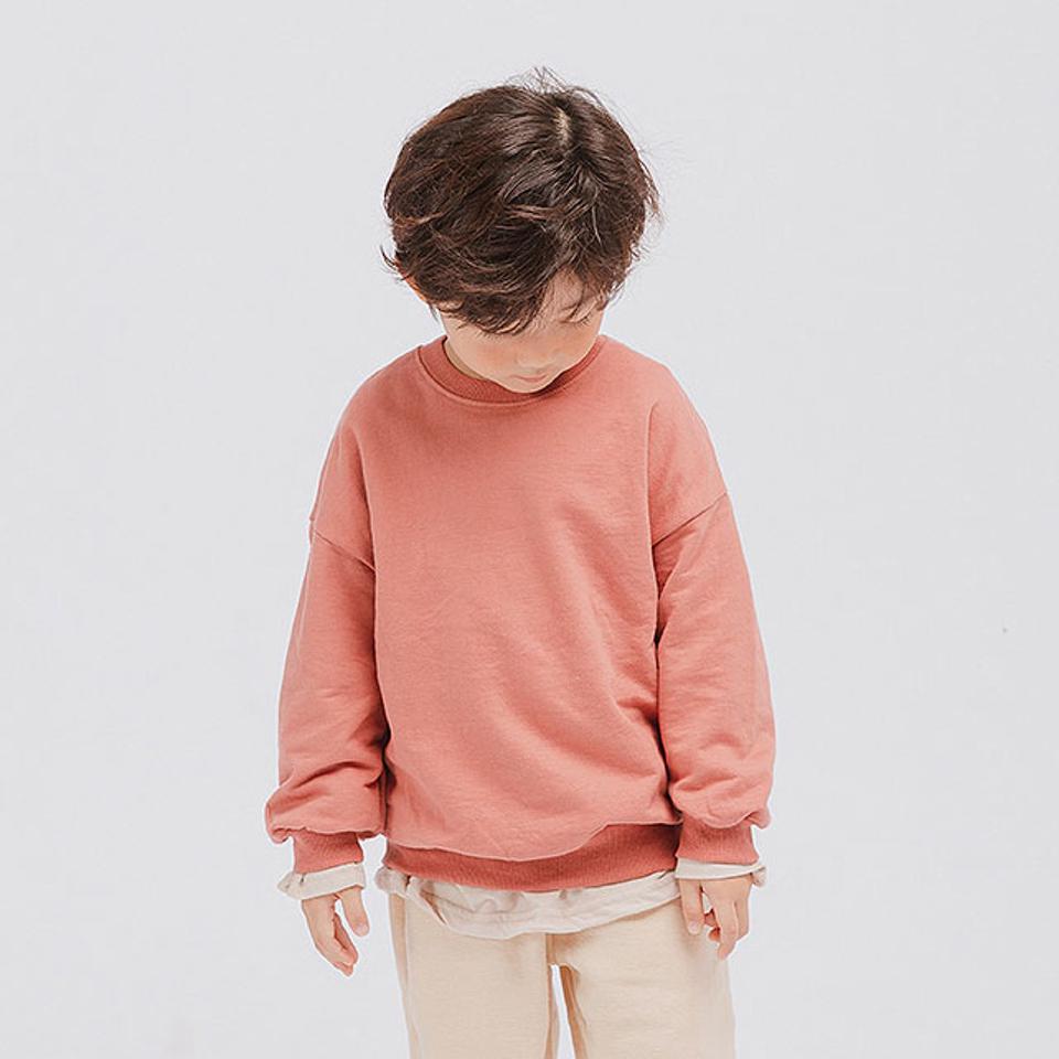 コットンスウェット(junior)・u10933 キッズ【9~17才】【tops】【トップス スウェット トレーナー 長袖 コットン 綿 単色 無地 シンプル ベーシック カジュアル ラフ 女の子 男の子 秋 冬 韓国 韓国子供服 子供 こども 子供服 こども服】【KIDS】