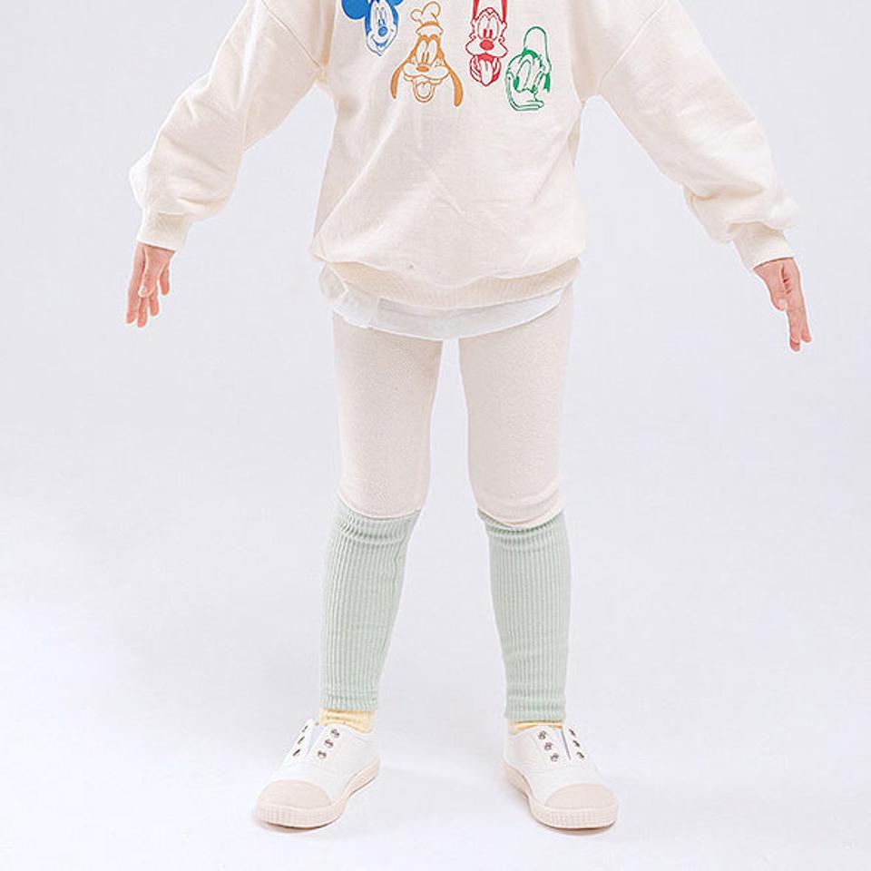 リブ配色コットンレギンス(junior)・u10923 キッズ【9~17才】【pt】【レギンス パンツ ズボン ロングパンツ コットン 綿 リブ リブレギンス カジュアル ラフ 女の子 男の子 秋 冬 韓国 韓国子供服 子供 こども 子供服 こども服】【KIDS】