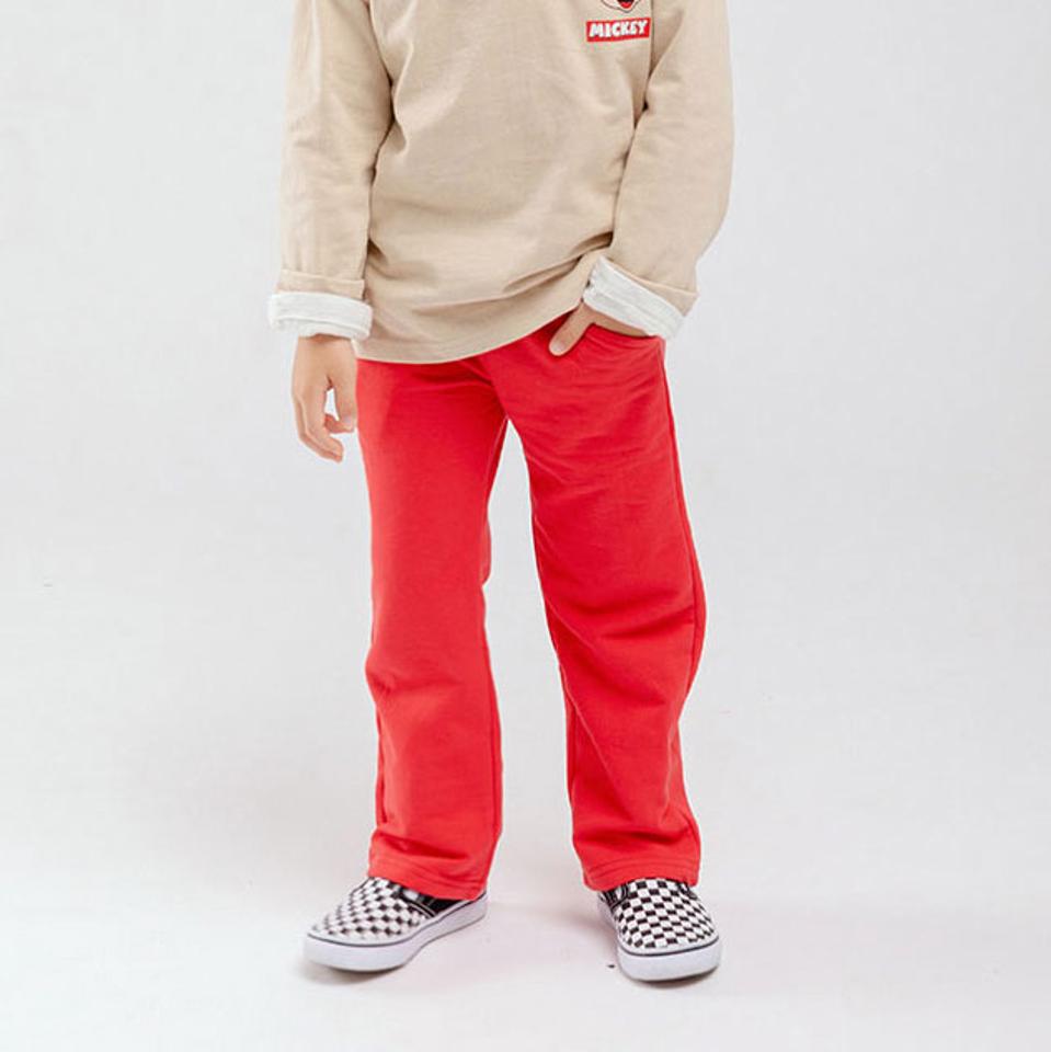 コットンストレートパンツ(junior)・u10942 キッズ【9~17才】【pt】【パンツ ズボン ロングパンツ 長ズボン コットン 綿 単色 無地 シンプル ベーシック カジュアル ストレート 女の子 男の子 秋 冬 韓国 韓国子供服 こども 子供服 こども服】【KIDS】