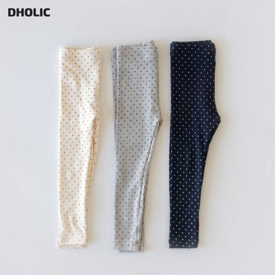 【只今20%OFF】ドットレギンス・u10945 キッズ【3~8才】【pt】【レギンス パンツ ズボン ロングパンツ ドット柄 カジュアル ラフ 女の子 男の子 秋 冬 韓国 韓国子供服 子供 こども 子供服 こども服】【KIDS】【SL】