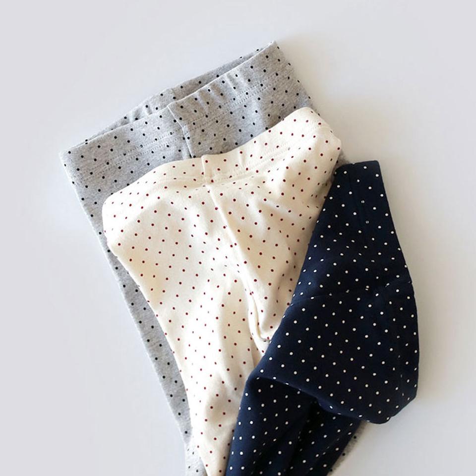 【只今20%OFF】ドットレギンス・u10945 キッズ【3~8才】【pt】【レギンス パンツ ズボン ロングパンツ ドット柄 カジュアル ラフ 女の子 男の子 秋 冬 韓国 韓国子供服 子供 こども 子供服 こども服】【KIDS】【SL】
