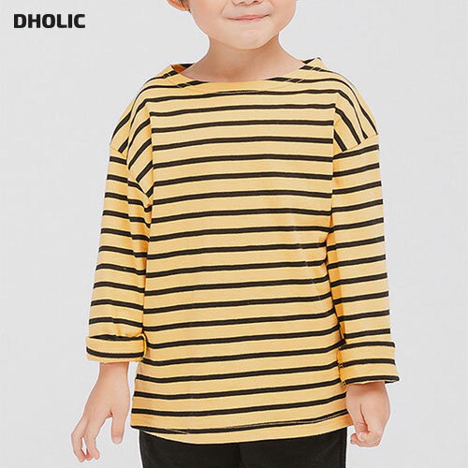 ボーダーTシャツ(junior)・u10924 キッズ【9~17才】【tops】【トップス Tシャツ 長袖 ロンT ボーダー柄 カジュアル ラフ 女の子 男の子 秋 冬 韓国 韓国子供服 子供 こども 子供服 こども服】【KIDS】