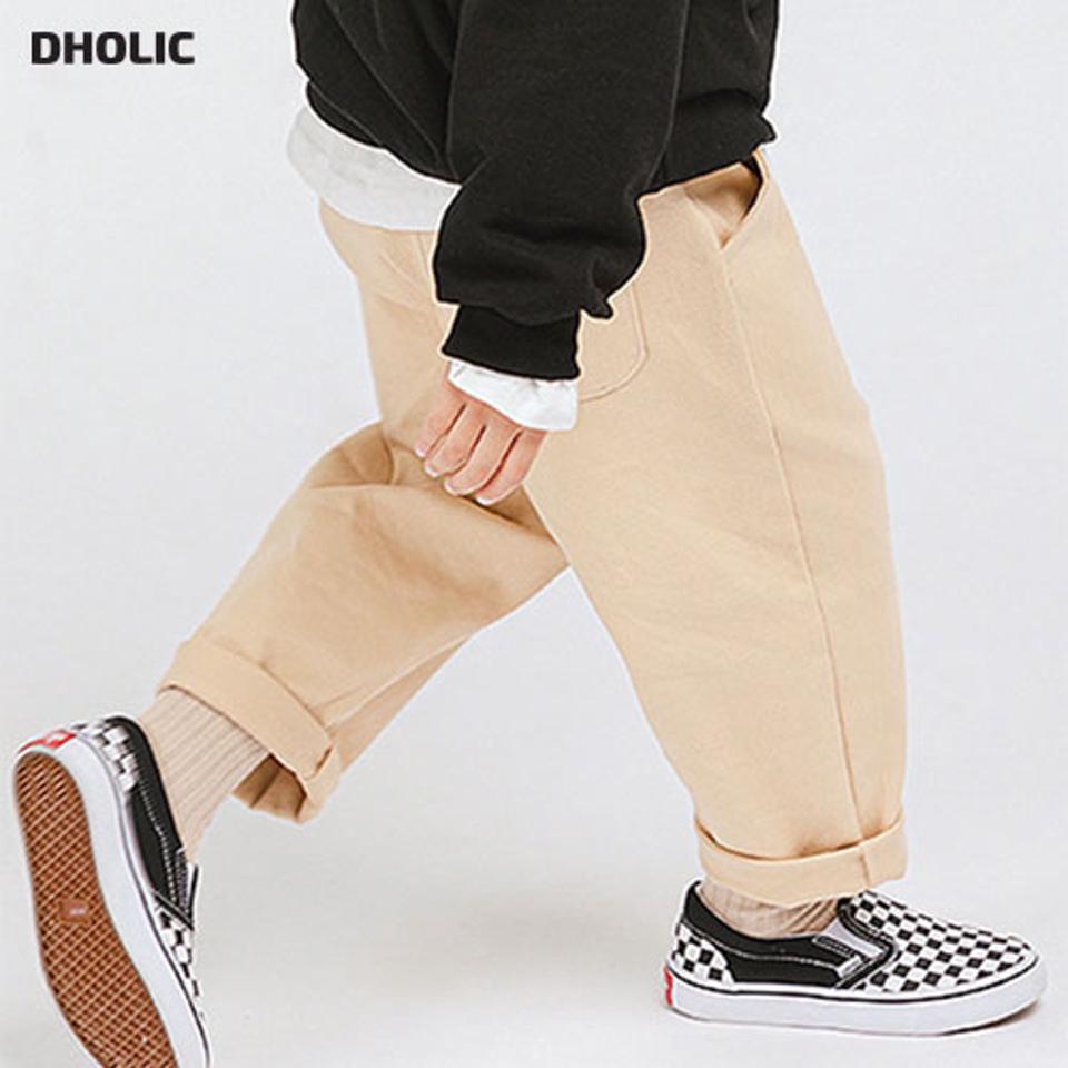 ベーシックコットンミックスパンツ・u10949 キッズ【3~8才】【pt】【パンツ ズボン ロングパンツ 長ズボン ベーシック シンプル 無地 単色 カジュアル ラフ 女の子 男の子 秋 冬 韓国 韓国子供服 子供 こども 子供服 こども服】【KIDS】