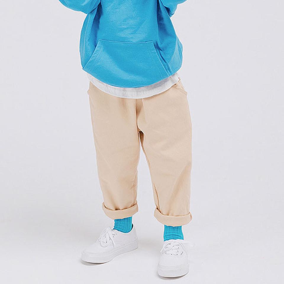 ベーシックコットンミックスパンツ・u10949 キッズ【3~8才】【pt】【パンツ ズボン ロングパンツ 長ズボン ベーシック シンプル 無地 単色 カジュアル ラフ 女の子 男の子 秋 冬 韓国 韓国子供服 子供 こども 子供服 こども服】【KIDS】