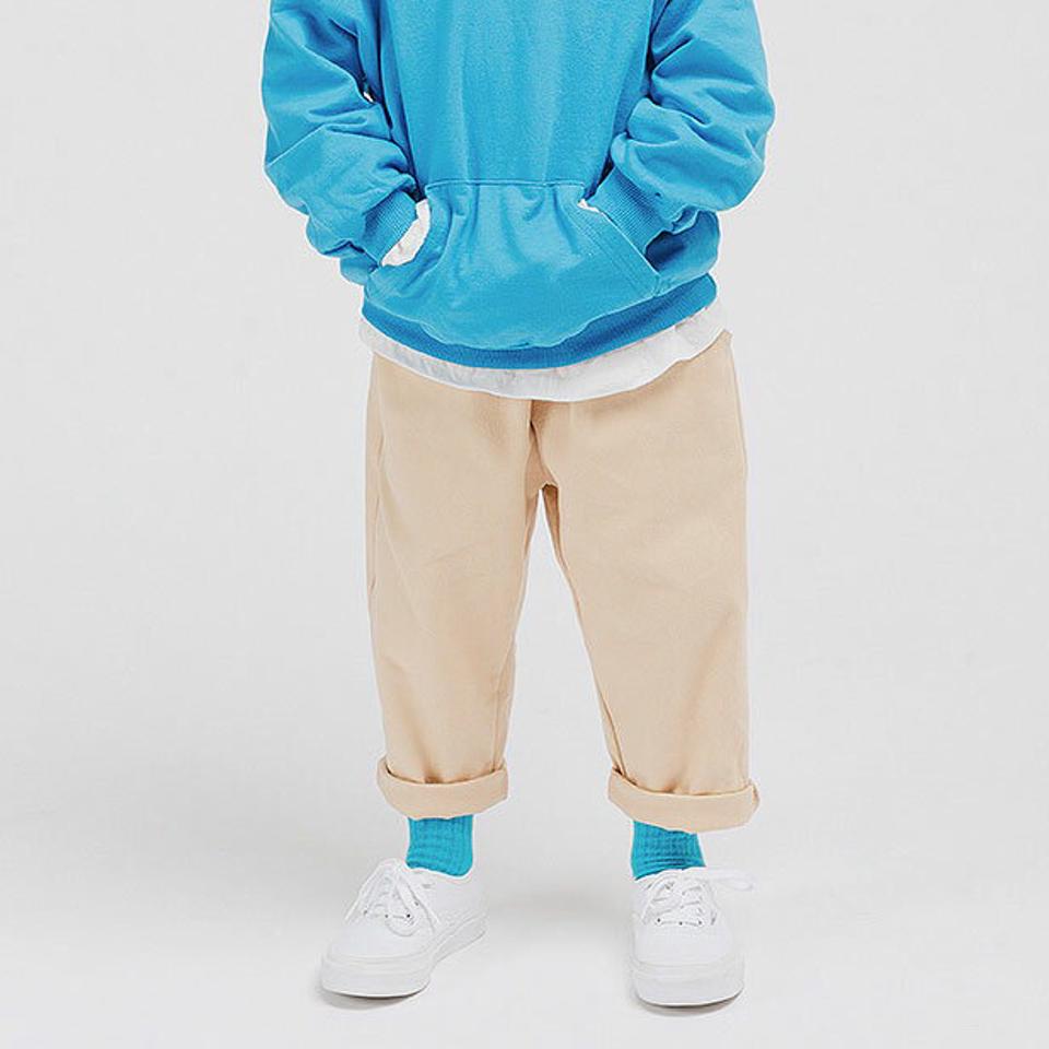 ベーシックコットンミックスパンツ・u10949 キッズ【3~8才】【pt】【パンツ ズボン ロングパンツ 長ズボン ベーシック シンプル 無地 単色 カジュアル ラフ 女の子 男の子 秋 冬 韓国 韓国子供服 子供 こども 子供服 こども服】【KIDS】