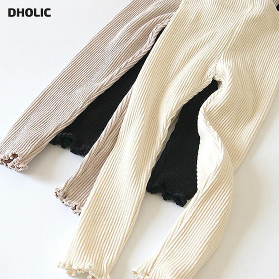 ヘムフリルリブレギンス(junior)・u10932 キッズ【9~17才】【pt】【レギンス パンツ ズボン ロングパンツ リブ リブレギンス フリル 単色 シンプル カジュアル ラフ 女の子 男の子 秋 冬 韓国 韓国子供服 子供 こども 子供服 こども服】【KIDS】