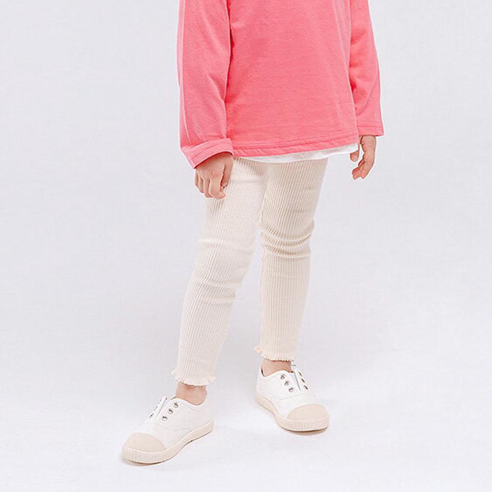 ヘムフリルリブレギンス(junior)・u10932 キッズ【9~17才】【pt】【レギンス パンツ ズボン ロングパンツ リブ リブレギンス フリル 単色 シンプル カジュアル ラフ 女の子 男の子 秋 冬 韓国 韓国子供服 子供 こども 子供服 こども服】【KIDS】