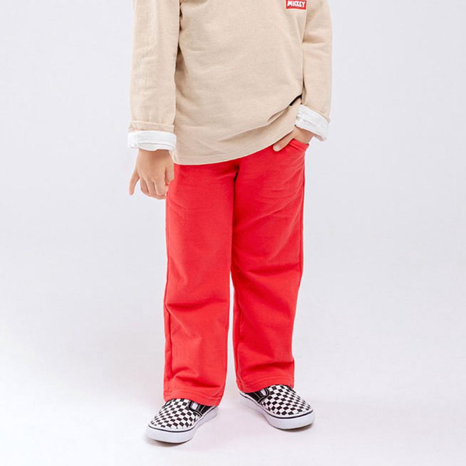 コットンストレートパンツ・u10944 キッズ【3~8才】【pt】【パンツ ズボン ロングパンツ 長ズボン ストレートパンツ ストレート 単色 無地 シンプル ベーシック コットン 綿 カジュアル 秋 冬 韓国 韓国子供服 子供 こども 子供服 こども服】【KIDS】