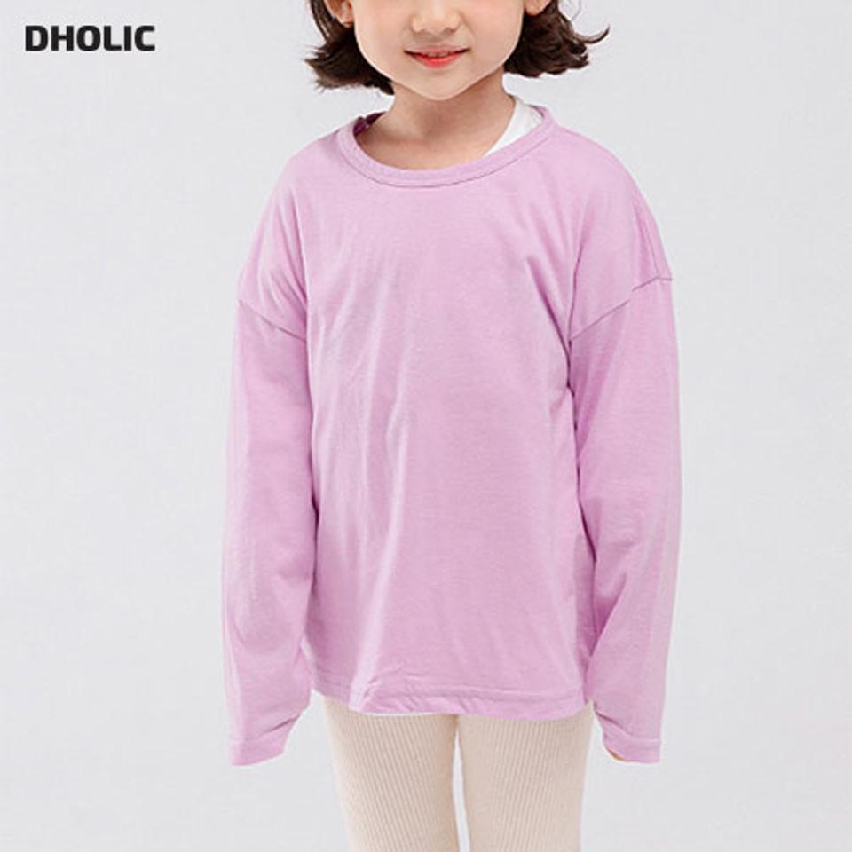 ベーシックソフトTシャツ(junior)・u10958 キッズ【9~17才】【tops】【トップス Tシャツ 長袖 ロンT 単色 無地 無地T シンプル ベーシック ソフト カジュアル ラフ 女の子 男の子 秋 冬 韓国 韓国子供服 子供 こども 子供服 こども服】【KIDS】