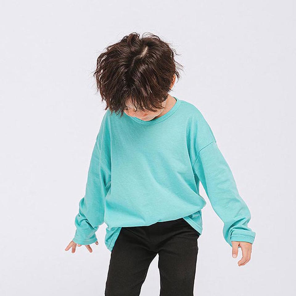 ベーシックソフトTシャツ(junior)・u10958 キッズ【9~17才】【tops】【トップス Tシャツ 長袖 ロンT 単色 無地 無地T シンプル ベーシック ソフト カジュアル ラフ 女の子 男の子 秋 冬 韓国 韓国子供服 子供 こども 子供服 こども服】【KIDS】