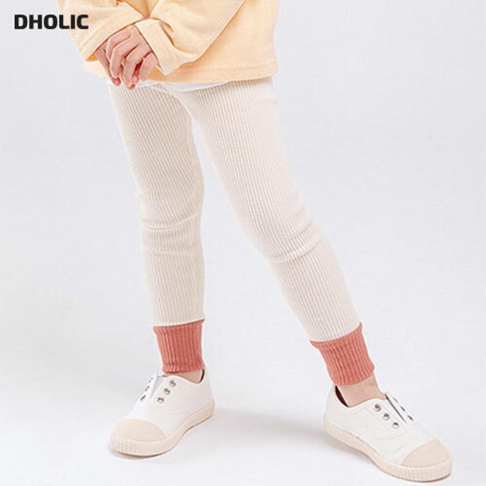 ヘム配色リブレギンス・u10943 キッズ【3~8才】【pt】【レギンス パンツ ズボン ロングパンツ リブレギンス リブ 配色 カジュアル 女の子 男の子 秋 冬 韓国 韓国子供服 子供 こども 子供服 こども服】【KIDS】