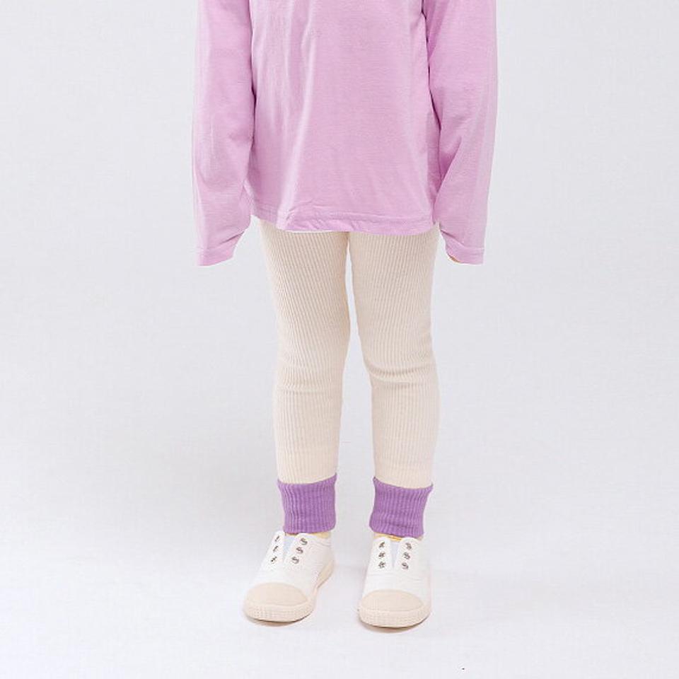 ヘム配色リブレギンス・u10943 キッズ【3~8才】【pt】【レギンス パンツ ズボン ロングパンツ リブレギンス リブ 配色 カジュアル 女の子 男の子 秋 冬 韓国 韓国子供服 子供 こども 子供服 こども服】【KIDS】