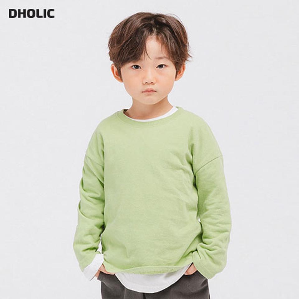 【新作10%OFF】コットンTシャツ(junior)・u10940 キッズ【9~17才】【tops】【トップス Tシャツ 長袖 単色 無地 ロンT 無地T ベーシック シンプル コットン 綿　カジュアル ラフ 女の子 男の子 秋 冬 韓国 韓国子供服 子供 こども 子供服 こども服】【KIDS】