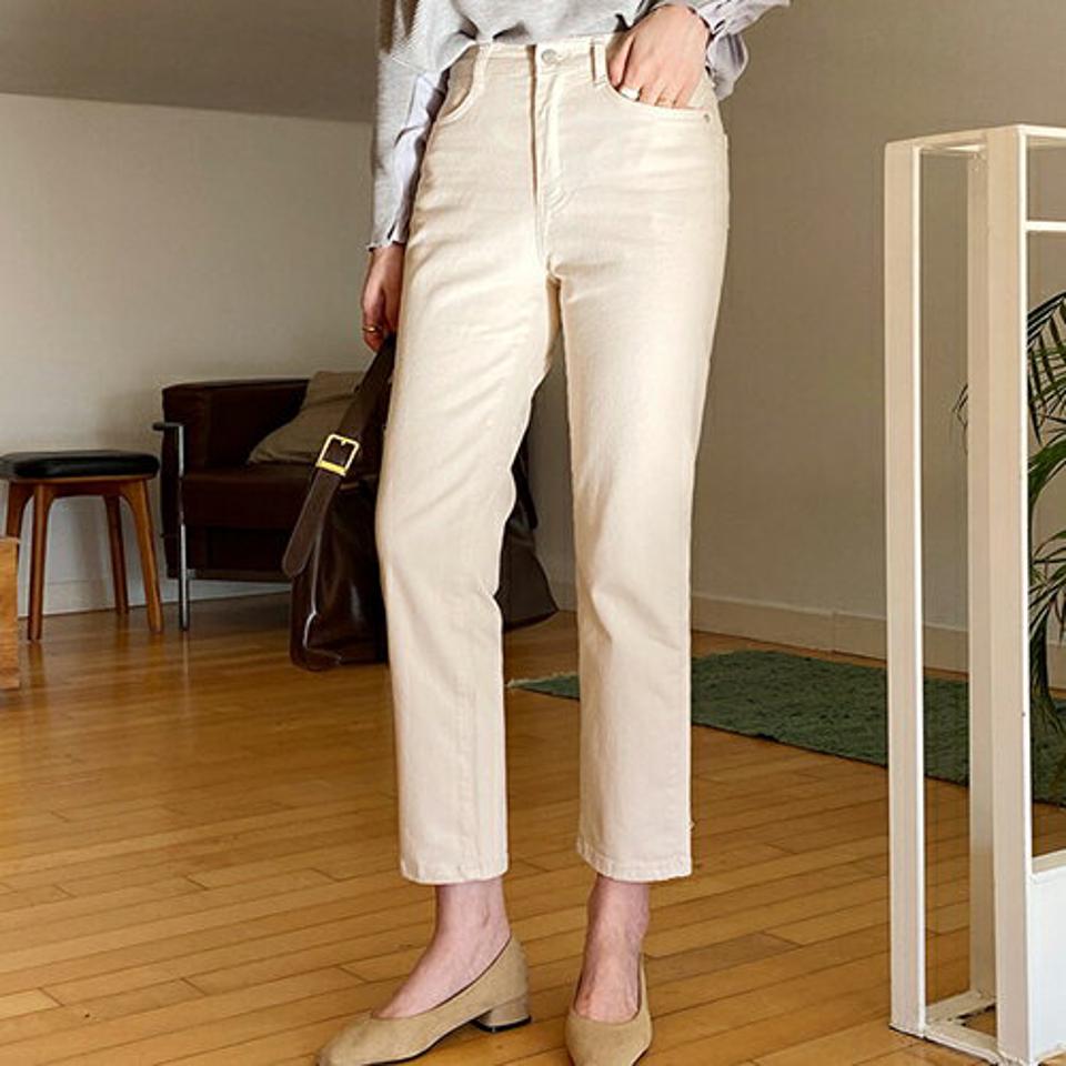 バックゴムスリムパンツ・全4色・t66351 レディース 【pt】【パンツ ズボン ロングパンツ 単色 無地 シンプル ベーシック 大人 カジュアル ストレート ストレートパンツ 秋 冬 韓国 ファッション】【ハイホリHIHOLLI】