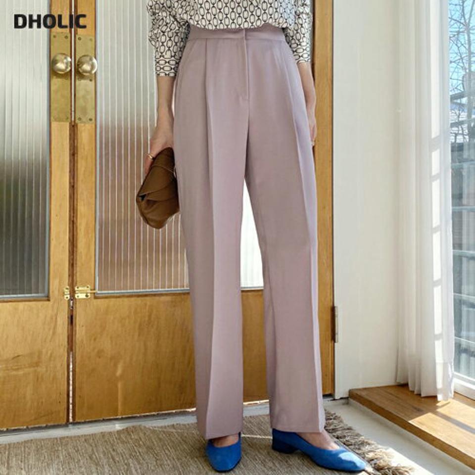 ワイドタックスラックス・全3色・t66348 レディース 【pt】【スラックス パンツ ズボン ロングパンツ ワイドスラックス ワイド 単色 無地 シンプル タック オフィスカジュアル きれいめ 秋 冬 韓国 ファッション】【ハイホリHIHOLLI】