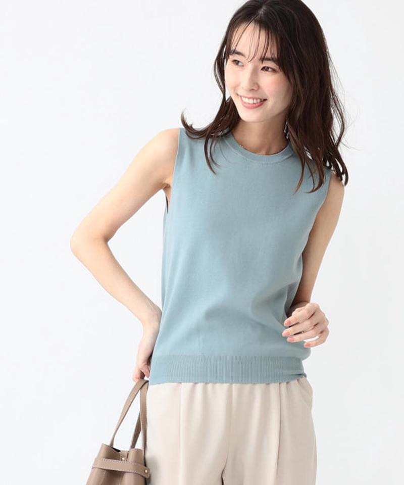 B:MING by BEAMS / ウォッシャブル 総針 ノースリーブ 21SS-P