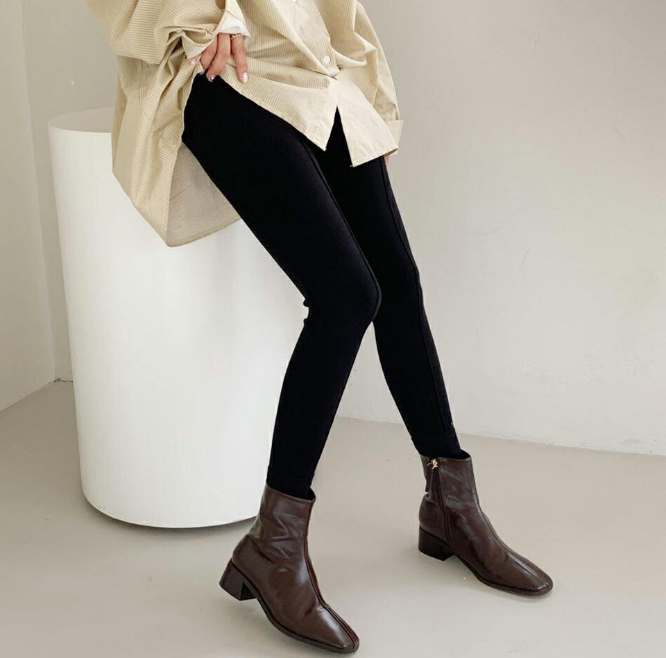 ジップレギンス・全3色・t64856 レディース 【pt】【韓国 ファッション ボトムス レギンス パンツ スリム シンプル ウエストゴム フィット タイト デイリー カジュアル 秋 冬】