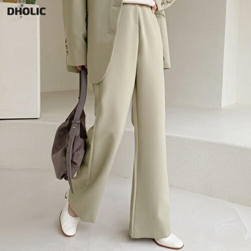 ブーツカットスラックス・全2色・t61490 レディース 【pt】【韓国 ファッション ボトムス パンツ ロング スラックス ブーツカット トレンディ サイドポケット ハイウエスト 10分丈 十分丈 ストレート 無地 カジュアル 秋 冬】