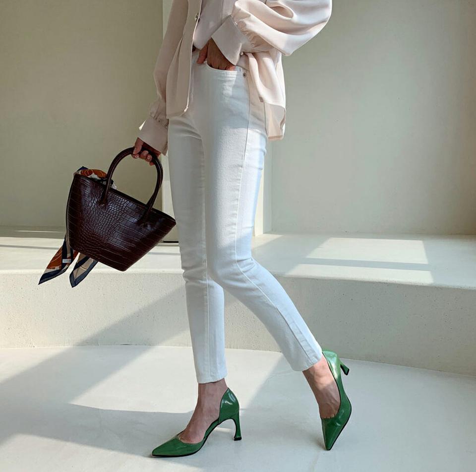 スキニーパンツ・全3色・t61491 レディース 【pt】【韓国 ファッション ボトムス パンツ ロング スキニー 美脚 細身 スリム フィット 体型カーバー トレンディ 10分丈 十分丈 ストレート 無地 カジュアル 秋 冬】