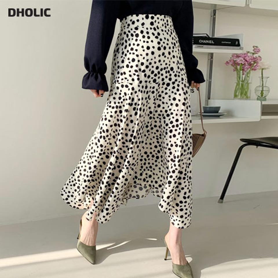 ≪人気商品再入荷≫レオパードフレアスカート・全2色・t66487 レディース 【sk】スカート ロング ロングスカート フレア フレアスカート ヒョウ柄 豹柄 アニマル柄 体型カバー カジュアル ウエストゴム 秋 冬 韓国ファッション ハイホリHIHOLLI