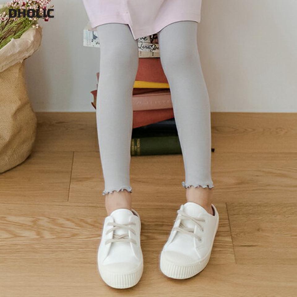 フリルレギンスパンツ・u10999 キッズ【3~8才】【pt】【レギンス パンツ ズボン ロングパンツ 長ズボン 単色 無地 シンプル フリル カジュアル 女の子 秋 冬 韓国 韓国子供服 子供 こども 子供服 こども服】【KIDS】