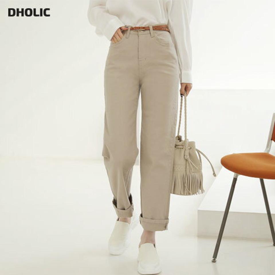 ワイドストレートパンツ・全4色・t66432 レディース 【pt】【パンツ ズボン ロングパンツ ストレート ストレートパンツ 単色 無地 シンプル カジュアル ワイドストレート 秋 冬 韓国 ファッション】【ハイホリHIHOLLI】