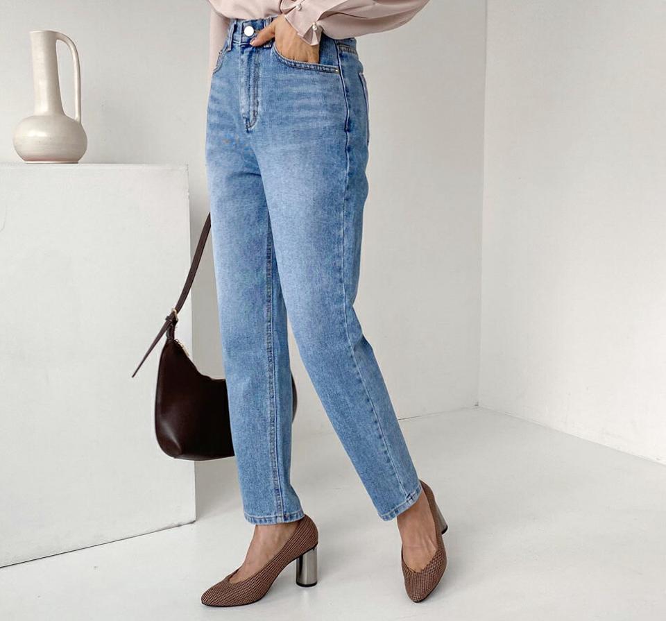 ストレートデニムパンツ・全1色・b62835 レディース 【pt】【韓国 ファッション ボトムス パンツ ロング デニム ベルトループ ストレート ウォッシング スリム 美脚 10分丈 十分丈 ベーシック カジュアル 秋 冬】