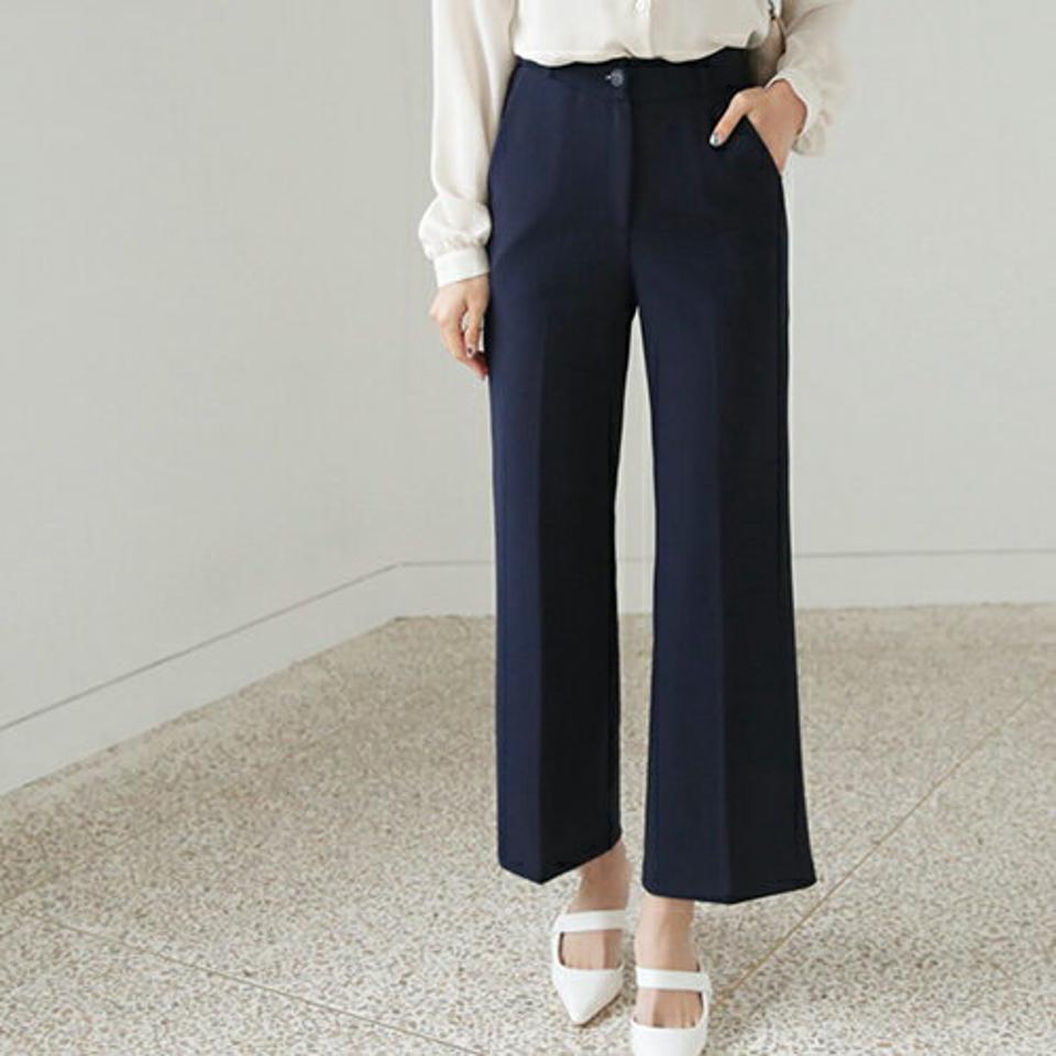 ストレートスラックス・全3色・t66535 レディース 【pt】【スラックス パンツ ズボン ロングパンツ ストレート ストレートパンツ 単色 無地 シンプル ベーシック 大人 オフィスカジュアル 秋 冬 韓国 ファッション】【ハイホリHIHOLLI】