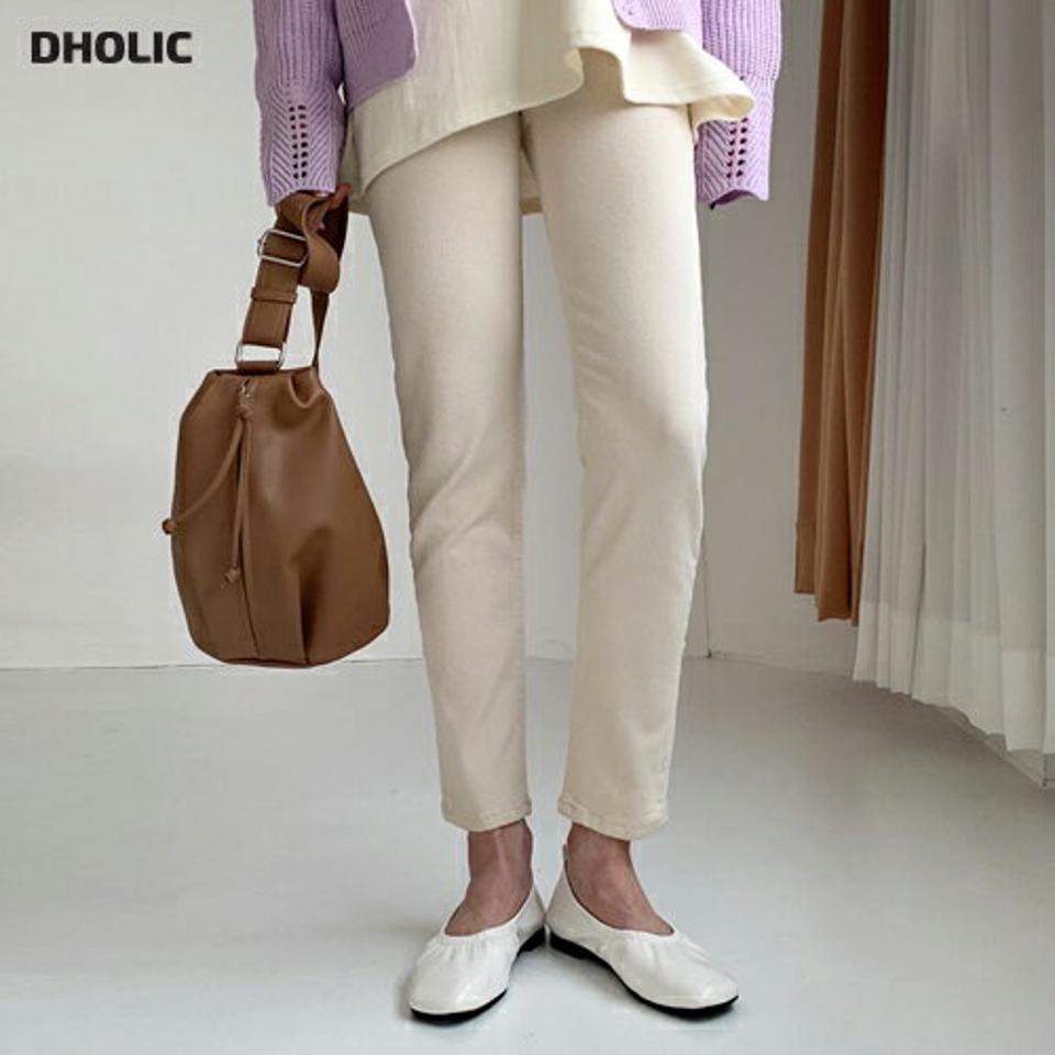 スリムストレートパンツ・全4色・t62860 レディース 【pt】【韓国 ファッション ボトムス パンツ ロング スラックス スリム フィット 細身 10分丈 十分丈 ストレート 無地 カジュアル 秋 冬】