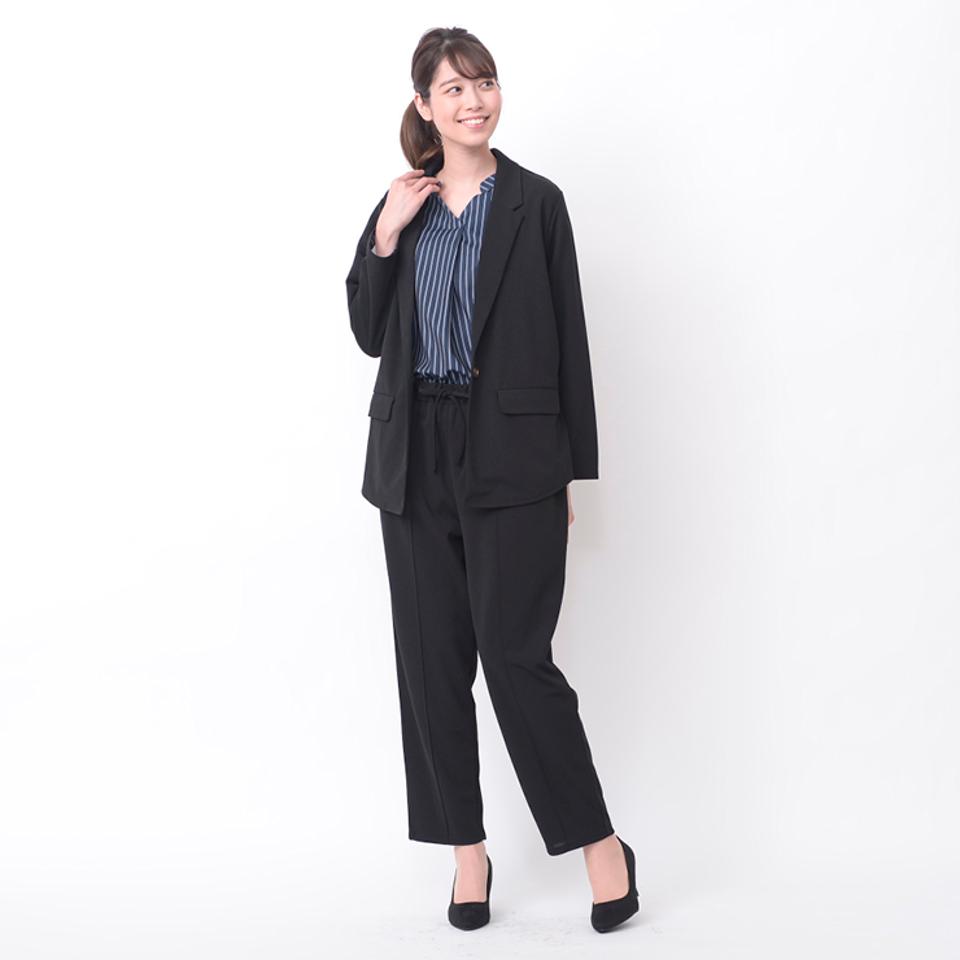 レディース　センタータックパンツ