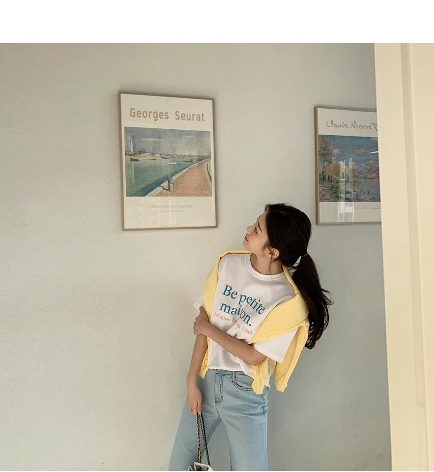 コットンレタードプリントTシャツ