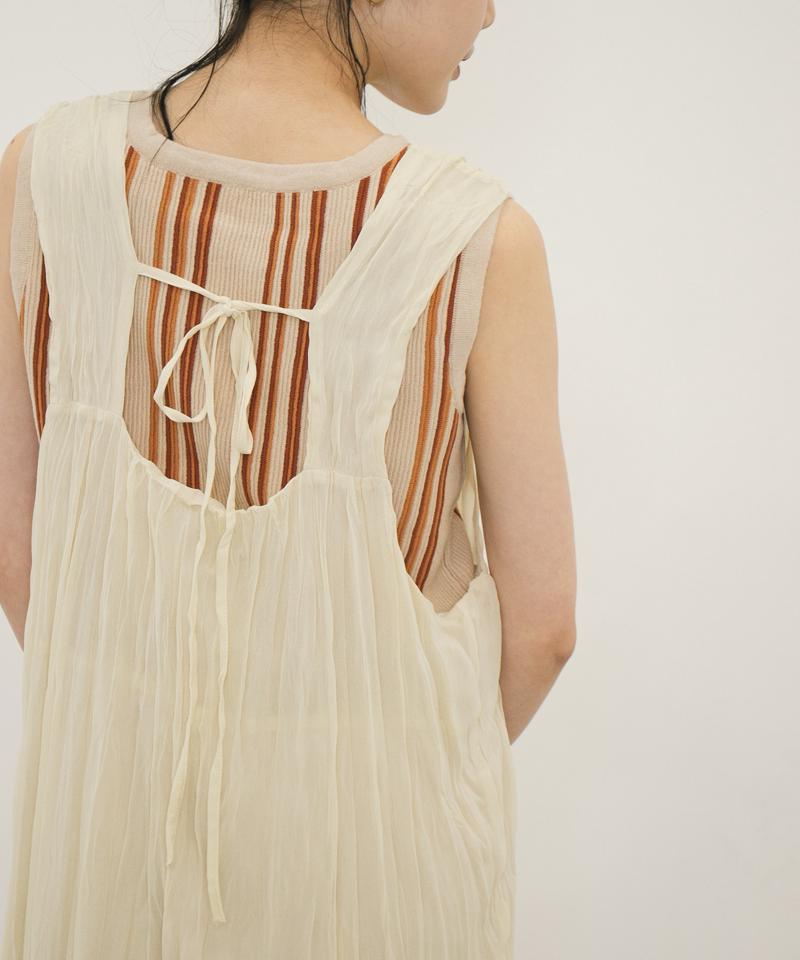 Kastane カスタネ の ワッシャーシフォン無地ワンピース Parte