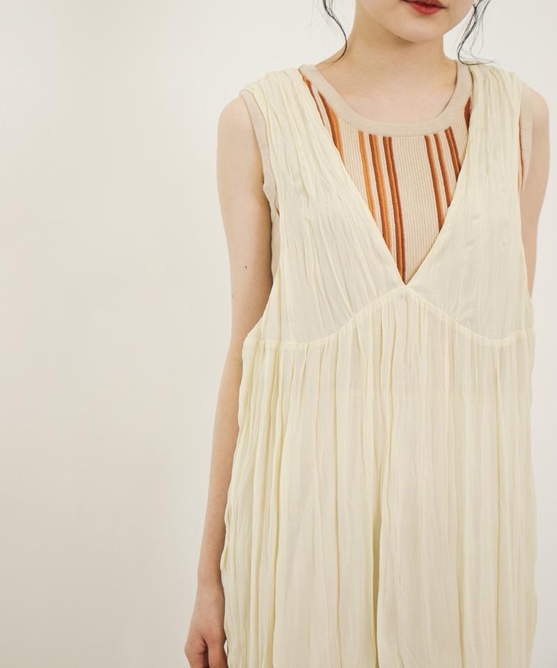 Kastane カスタネ の ワッシャーシフォン無地ワンピース Parte