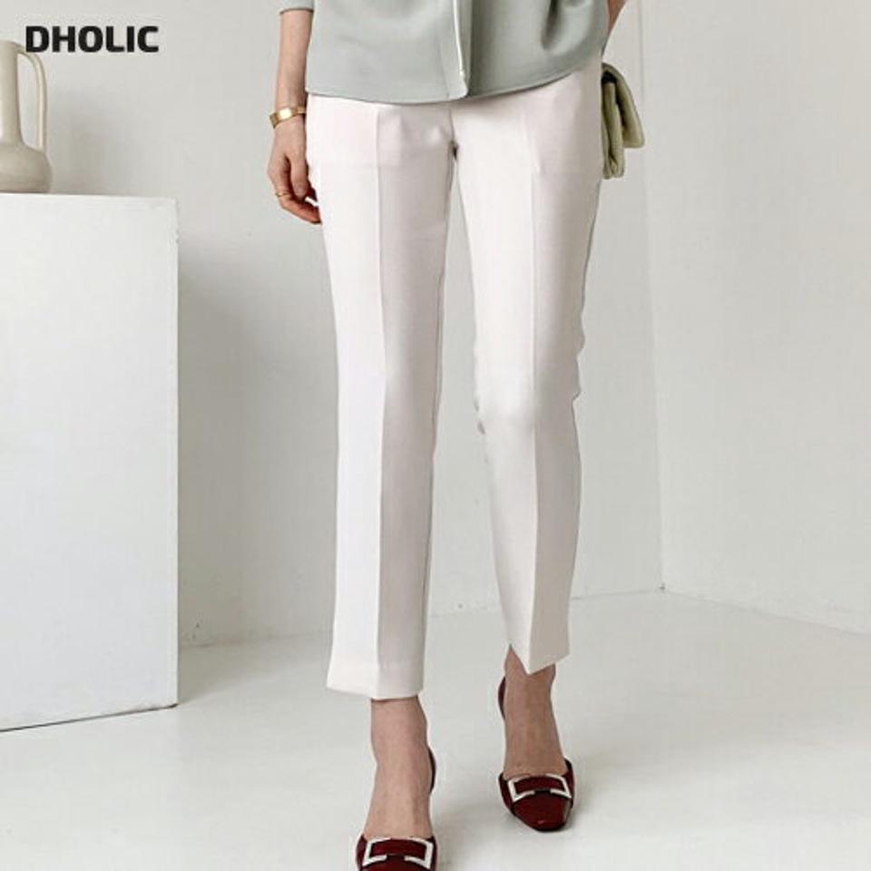 イージースリットスラックス・全4色・b66643 レディース 【pt】【スラックス パンツ ズボン ロングパンツ 単色 無地 シンプル スリット スリム 秋 冬 韓国 ファッション】【ハイホリHIHOLLI】