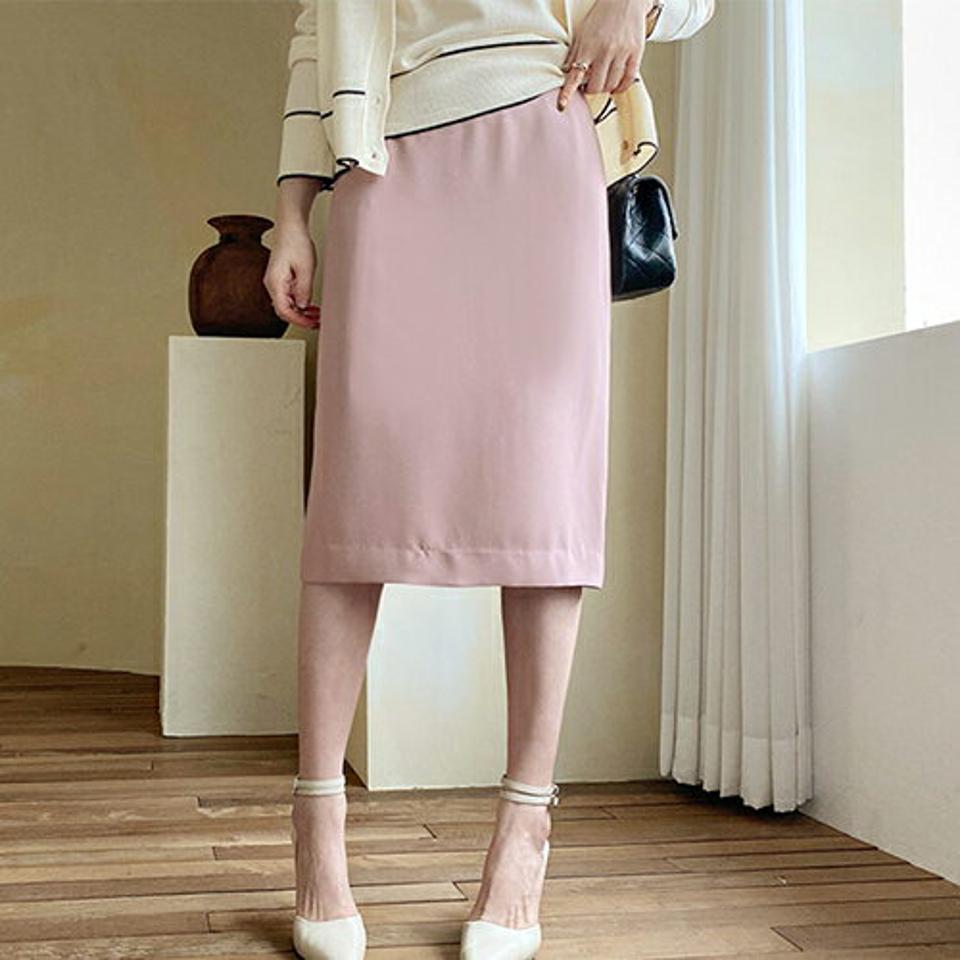 ペンシルミディスカート・全5色・t66647 レディース 【sk】【スカート ミディ丈 ミディスカート ペンシルスカート ペンシル 単色 無地 シンプル 大人 Hライン スリット 秋 冬 韓国 ファッション】【ハイホリHIHOLLI】