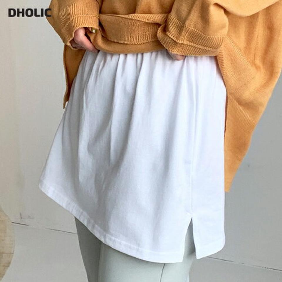 レイヤードスカート・全1色・b66654 レディース 【acc】【レイヤードスカート レイヤード スカート 単色 無地 シンプル 重ね着風 レイヤード風 韓国 ファッション】【ハイホリHIHOLLI】